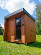 Sauna Ogrodowa kwadratowa 2,3x2,3m. Ocieplona. Gotowa do użytku. 
