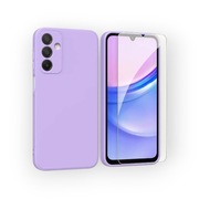 Etui + szkło Samsung Galaxy A15 silikonowe, ochrona aparatu, porządne szkło