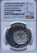 20 ZŁ PÓŁGROSZ WŁADYSŁAWA JAGIEŁŁY 2015 NGC PF70 ! MAX IDEAŁ