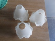 Klosz szklany w kształcie kwiatków 3 szt.