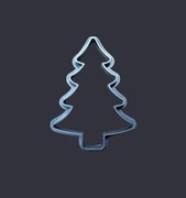 Foremka wykrawacz do ciastek pierników CHOINKA  Boże Narodzenie Srebrna