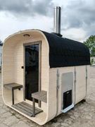 Sauna ogrodowa z piecem na drewno 