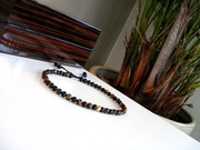 Bransoletka Lidera Przywódcy (24k złoto, onyx, tygrysie oko, Indonezja)