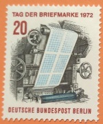 Niemcy Berlin znaczek 1972 #439**Maszyna do druku 