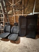 Fotele siedzenia przód tył komplet Audi 100 C3 niebieskie