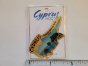 Magnes na lodówkę - 495f. CYPR Mapa METALIZOWANY 