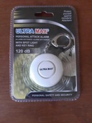 Osobisty alarm antynapadowy z brelokiem oraz lampką punktową Ultra Max