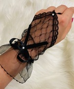 Czarne Koronkowe Rękawiczki Bez Palców alt mitenki Sexy na walentynki