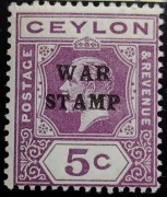 Znaczek pocztowy - Cejlon - 1918r.