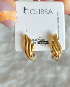 Kolczyki skrzydła z kryształami 