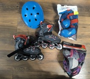 Rolki Oxelo Fit3 29-32. Pełny zestaw: Rolki,kask,ochraniacze prawie NOWY !!