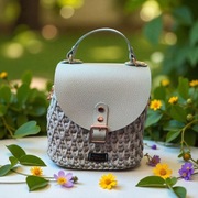 Torebka ręcznie robiona handmade pistacja na prezent