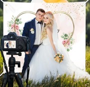 Ślubne serce do wycięcia prześcieradło dla Panny Młodej i Pana Młodego