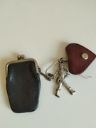 Mała portmonetka wisiorek i wahadełko kształt serca