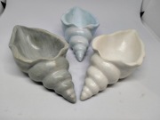 Gipsowy pojemnik dekoracyjny w kształcie muszli ręcznie robione
