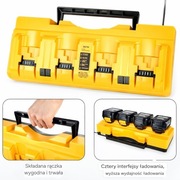 Szybka Ładowarka do DeWalt 4-Port 12–20V – Nowa, Wysoka Wydajność
