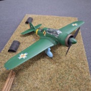 Sklejony Model PZL P-23b Karaś w rumunskich barwach 1:72