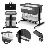 Łóżeczko Dostawne 3w1 Kidnort Snäckskal Kołyska, Dostawka i Kojec NOWE OPIS