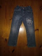 Dżinsy chłopięce 110  ciemnoniebieskie dinozaur Kik&Koko