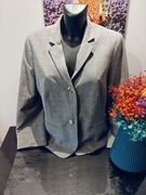 Damska marynarka (żakiet) marki Orsay, szara w delikatną białą kratę