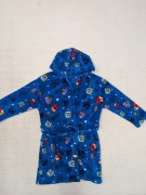 Niebieski pluszowy wiązany szlafrok z kapturem Angry Birds Next 122