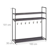 Regał na buty z wieszakami na kozaki