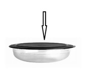 Tupperware POKRYWKA do miski perła stołowa 350 ml. i 1,1 l. czarna