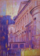PEJZAŻ pastel olejny 29x17cm PAŁAC ZBÓJNO