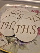 Drewniana Hostia IHS 5 cm 5 sztuk