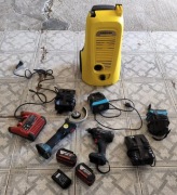 Pakiet elektronarzędzi (uszkodzonych) na części