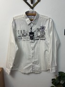 Koszula z długim rękawem bawełniana biała z nadrukiem Camp David XXL