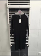 Czarna sukienka prążkowana r. L 40 nowa wiskoza