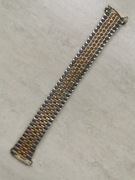 Bransoleta do zegarka elastyczna srebrno - złota