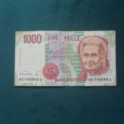 Włochy 1000 Lirów 1990 rok.