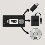Zgrywanie kaset VHS, VHS-C, MiniDV, Hi8, Digital8 na USB / DVD od 15zł