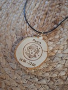 Zawieszka na rzemyku znak zodiaku Panna 