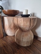 Pieniek "klepsydra" z drewna olchowego 