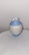 Duże 12 cm jajko wielkanocne decoupage, rękodzieło