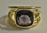 585 - Duży Luksusowy  Złoty Pierścionek - 585  - Lata 40 