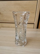 Szklany kryształowy wazonik wzorki 