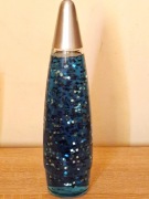 Lampa lawa lampka nocna bąbelkowa duża 42 cm KONFETTI srebro/róż/niebieski