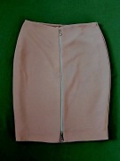 Ładna elegancka spódnica damska z suwakiem ołówkowa kolor beżowy nowa