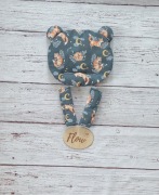 Zestaw dodatków do wózka miś ochraniacze pasy bawełna premium velvet