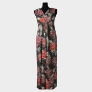 Sukienka maxi Debenhams, 100% wiskoza, wiązanie boho, brąz  beż, L/40