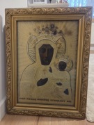 Ikona obraz Matka Boska Częstochowska stary  45x60