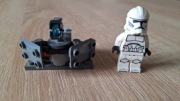 Minifigurka LEGO Star Wars Clone Trooper sw 1319 z małą barierą armatn