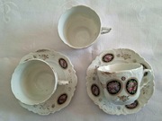 Filiżanki, podstawki Parowa Steinman 1910-1932. 3+2.