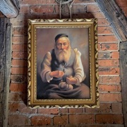 Obraz żyda złocona drewniana rama