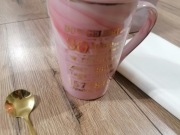Porcelanowy kubek ozdobna z łyżeczką nowa prezent