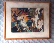 Duży Obraz (relief) abstrakcyjny - autor nieznany 